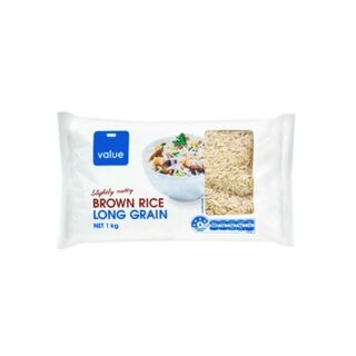 Value Brown Long Grain Rice 1kg
